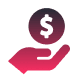 Ícone de uma mão segurando uma moeda